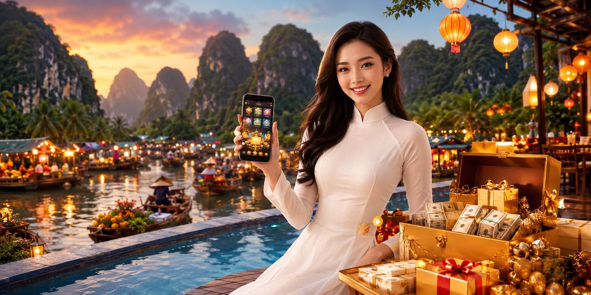 Khung cảnh Ninh Bình với áo dài gợi nhịp giải trí cân bằng trên ứng dụng